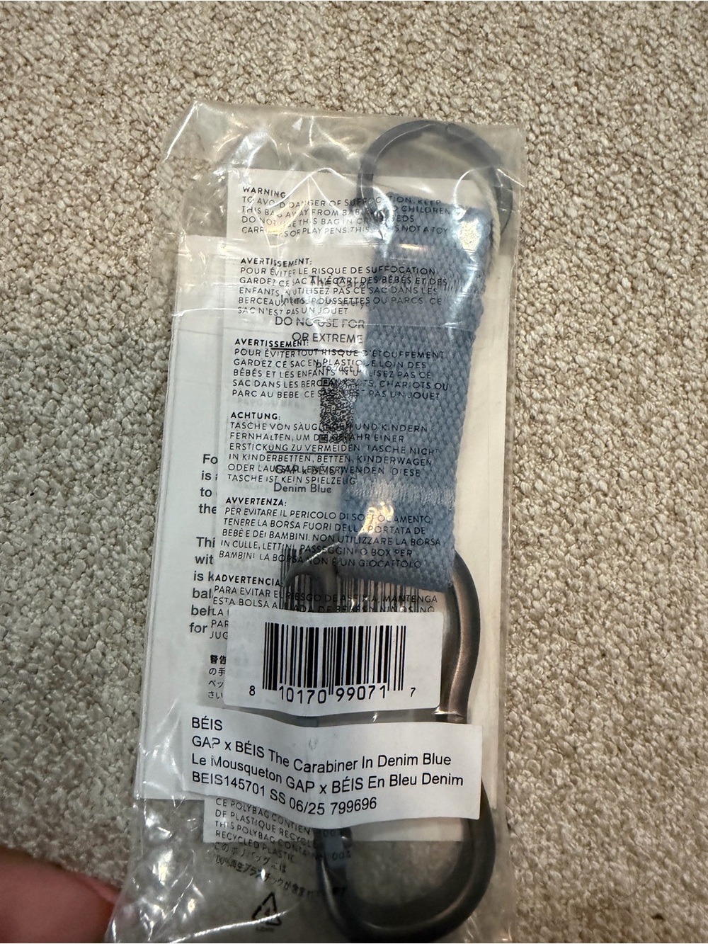 Gap X BÉIS - Denim Blue Carabiner NWT
